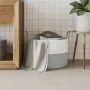 Gray and white cotton storage basket Ø51x33 cm by , Baskets - Ref: Foro24-358490, Price: 33,54 €, Discount: %