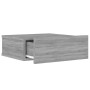 Mesita de noche flotante madera contrachapada gris 40x30x15cm de vidaXL, Mesitas de noche - Ref: Foro24-815284, Precio: 26,52...