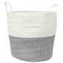 Cesta de almacenaje algodón gris y blanco Ø43x38 cm de , Cestas - Ref: Foro24-358486, Precio: 33,00 €, Descuento: %