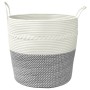 Cesta de almacenaje algodón gris y blanco Ø43x38 cm de , Cestas - Ref: Foro24-358486, Precio: 33,00 €, Descuento: %