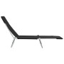 Tumbonas plegables 2 unidades acero y tela negras de vidaXL, Tumbonas - Ref: Foro24-44300, Precio: 82,45 €, Descuento: %