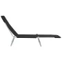 Tumbonas plegables 2 unidades acero y tela negras de vidaXL, Tumbonas - Ref: Foro24-44300, Precio: 92,84 €, Descuento: %