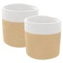 Cestas de almacenaje 2 uds algodón beige y blanco Ø28x28 cm de , Cestas - Ref: Foro24-358459, Precio: 28,85 €, Descuento: %