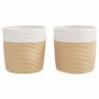Cestas de almacenaje 2 uds algodón beige y blanco Ø28x28 cm de , Cestas - Ref: Foro24-358459, Precio: 29,37 €, Descuento: %