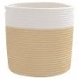 Cestas de almacenaje 2 uds algodón beige y blanco Ø28x28 cm de , Cestas - Ref: Foro24-358459, Precio: 28,85 €, Descuento: %