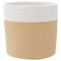 Cestas de almacenaje 2 uds algodón beige y blanco Ø28x28 cm de , Cestas - Ref: Foro24-358459, Precio: 29,37 €, Descuento: %