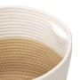 Cestas de almacenaje 2 uds algodón beige y blanco Ø28x28 cm de , Cestas - Ref: Foro24-358459, Precio: 29,37 €, Descuento: %