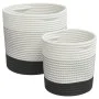 Storage baskets 2 pcs black and white cotton by , Baskets - Ref: Foro24-358478, Price: 29,40 €, Discount: %