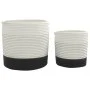 Storage baskets 2 pcs black and white cotton by , Baskets - Ref: Foro24-358478, Price: 29,40 €, Discount: %