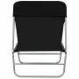 Tumbonas plegables 2 unidades acero y tela negras de vidaXL, Tumbonas - Ref: Foro24-44300, Precio: 92,84 €, Descuento: %