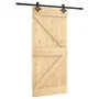 Puerta corredera con herrajes madera maciza de pino 95x210 cm de , Puertas - Ref: Foro24-3203138, Precio: 207,07 €, Descuento: %