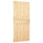 Puerta corredera con herrajes madera maciza de pino 95x210 cm de , Puertas - Ref: Foro24-3203138, Precio: 207,07 €, Descuento: %