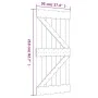 Puerta corredera con herrajes madera maciza de pino 95x210 cm de , Puertas - Ref: Foro24-3203138, Precio: 207,07 €, Descuento: %