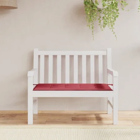 Cojín de banco de jardín tela Oxford rojo tinto 120x50x3 cm de , Cojines para sillas y sofás - Ref: Foro24-314080, Precio: 24...