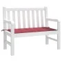 Cojín de banco de jardín tela Oxford rojo tinto 120x50x3 cm de , Cojines para sillas y sofás - Ref: Foro24-314080, Precio: 24...