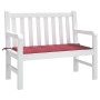 Cojín de banco de jardín tela Oxford rojo tinto 120x50x3 cm de , Cojines para sillas y sofás - Ref: Foro24-314080, Precio: 27...