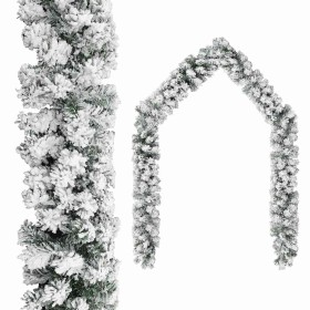 Guirnalda de Navidad con nieve flocada verde 5 m PVC en Decoración Festiva y Estacional | Comprar online en Foru.es