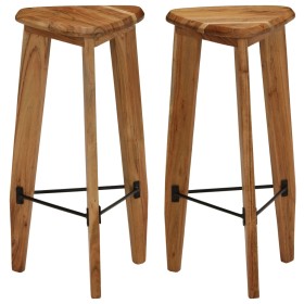 Taburetes de cocina 2 unidades madera maciza de acacia de vidaXL, Taburetes de cocina - Ref: Foro24-246017, Precio: 209,71 €,...
