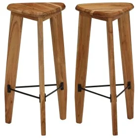Taburetes de cocina 2 unidades madera maciza de acacia de vidaXL, Taburetes de cocina - Ref: Foro24-246017, Precio: 206,35 €,...