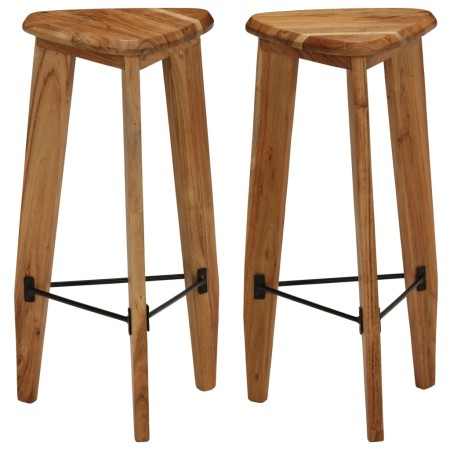 Taburetes de cocina 2 unidades madera maciza de acacia de vidaXL, Taburetes de cocina - Ref: Foro24-246017, Precio: 209,71 €,...
