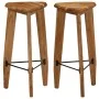 Taburetes de cocina 2 unidades madera maciza de acacia de vidaXL, Taburetes de cocina - Ref: Foro24-246017, Precio: 206,35 €,...