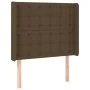 Headboard with dark brown fabric ears 83x16x118/128 cm by , Headboards and footboards - Ref: Foro24-3119991, Price: 68,74 €, ...