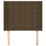 Cabecero con orejas de tela marrón oscuro 83x16x118/128 cm de , Cabeceros y pies de cama - Ref: Foro24-3119991, Precio: 69,72...