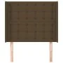 Headboard with dark brown fabric ears 83x16x118/128 cm by , Headboards and footboards - Ref: Foro24-3119991, Price: 68,74 €, ...