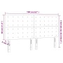 Cabecero con luces LED tela marrón oscuro 160x5x118/128 cm de , Cabeceros y pies de cama - Ref: Foro24-3122867, Precio: 112,7...