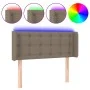 Headboard with LED in taupe gray fabric 83x16x78/88 cm by , Headboards and footboards - Ref: Foro24-3123648, Price: 51,33 €, ...