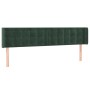 Cabecero con LED de terciopelo verde oscuro 163x16x78/88 cm de , Cabeceros y pies de cama - Ref: Foro24-3123727, Precio: 81,5...