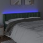 Cabecero con LED de terciopelo verde oscuro 163x16x78/88 cm de , Cabeceros y pies de cama - Ref: Foro24-3123727, Precio: 81,5...