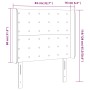 Cabecero con LED de tela marrón oscuro 83x16x118/128 cm de , Cabeceros y pies de cama - Ref: Foro24-3124459, Precio: 75,00 €,...