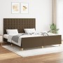 Estructura de cama con cabecero de tela marrón 160x200 cm de , Camas y somieres - Ref: Foro24-3125392, Precio: 225,48 €, Desc...