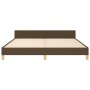 Estructura de cama con cabecero de tela marrón 160x200 cm de , Camas y somieres - Ref: Foro24-3125392, Precio: 225,48 €, Desc...