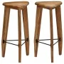 Taburetes de cocina 2 unidades madera maciza de acacia de vidaXL, Taburetes de cocina - Ref: Foro24-246017, Precio: 206,35 €,...