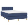 Cama box spring con colchón y LED tela azul 120x200 cm de , Camas y somieres - Ref: Foro24-3134027, Precio: 400,44 €, Descuen...