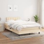 Cama box spring con colchón tela color crema 120x200 cm de , Camas y somieres - Ref: Foro24-3140366, Precio: 372,11 €, Descue...