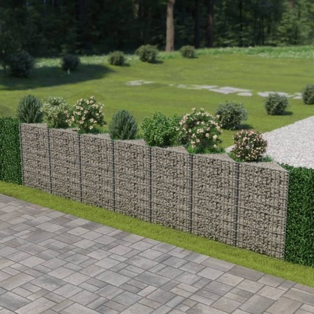 Muro de gaviones de acero 450x30x100 cm de vidaXL, Paneles de vallas - Ref: Foro24-143571, Precio: 198,29 €, Descuento: %