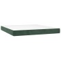Cama box spring con colchón terciopelo verde oscuro 160x200 cm de , Camas y somieres - Ref: Foro24-3143274, Precio: 595,65 €,...