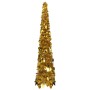 Árbol de Navidad artificial emergente PET dorado 120 cm en Decoración Festiva y Estacional | Comprar online en Foru.es