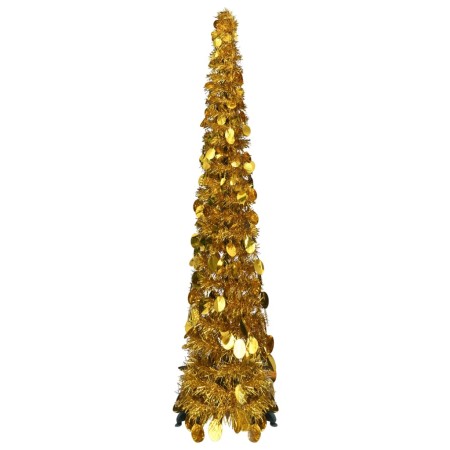 Árbol de Navidad artificial emergente PET dorado 120 cm en Decoración Festiva y Estacional | Comprar online en Foru.es