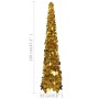 Árbol de Navidad artificial emergente PET dorado 120 cm en Decoración Festiva y Estacional | Comprar online en Foru.es