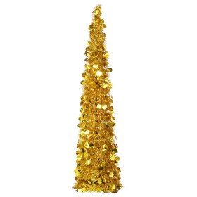 Árbol de Navidad artificial emergente PET dorado 150 cm en Decoración Festiva y Estacional | Comprar online en Foru.es