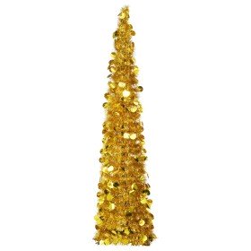 Árbol de Navidad artificial emergente PET dorado 150 cm en Decoración Festiva y Estacional | Comprar online en Foru.es