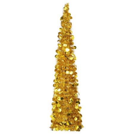 Árbol de Navidad artificial emergente PET dorado 150 cm en Decoración Festiva y Estacional | Comprar online en Foru.es