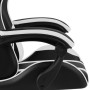 Silla gaming de cuero sintético negro y blanco de vidaXL, Sillas de oficina - Ref: Foro24-20523, Precio: 125,44 €, Descuento: %