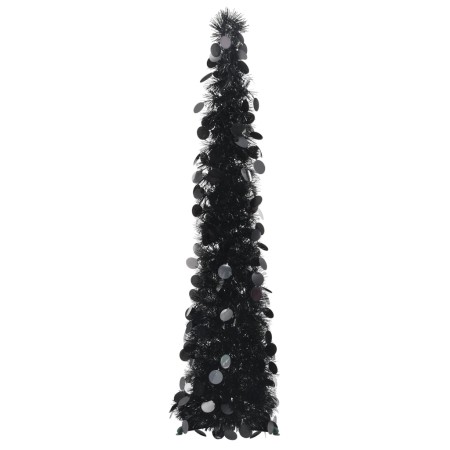 Árbol de Navidad artificial emergente PET negro 120 cm en Decoración Festiva y Estacional | Comprar online en Foru.es