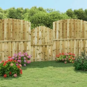 Puerta de valla de madera de pino impregnada 100x150 cm de vidaXL, Puertas de jardín - Ref: Foro24-45329, Precio: 66,49 €, De...