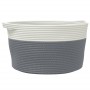 Cesta de almacenaje algodón gris y blanco Ø40x25 cm de , Cestas - Ref: Foro24-358461, Precio: 22,28 €, Descuento: %